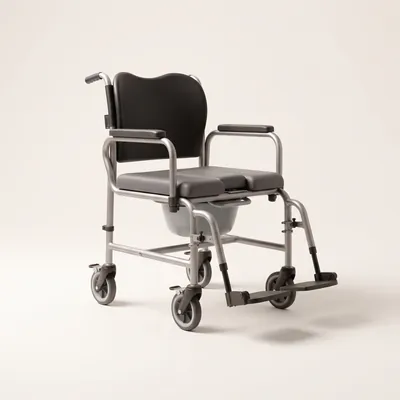 A commode chair &mdash; cleaned by Wheely Clean Mobility in Perth.