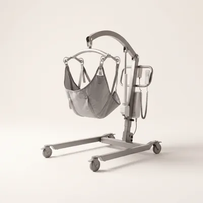 A patient hoist with a sling &mdash; cleaned by Wheely Clean Mobility in Perth.