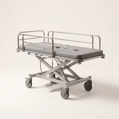 A shower trolley &mdash; cleaned by Wheely Clean Mobility in Perth.
